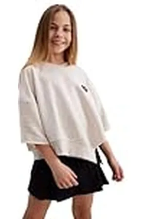 DeFacto Sudadera para niña - Jerséis y suéteres polares acogedores para niños - Jerséis y sudaderas para niñas