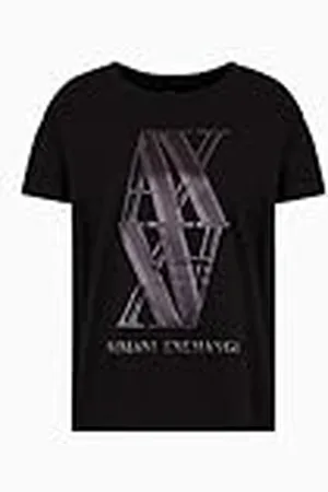 Armani Exchange Arte Sella, Macro Foil Logo Camiseta, , L Mujeres