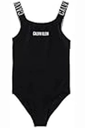 Calvin Klein Swimsuit KY0KY00098 Traje de baño con Espalda Redonda, , 14-16 para Niñas