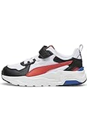 PUMA Trinity Lite AC+ PS, Sneaker, White-Active Red Black, 30 EU