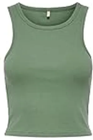 ONLY Onlvelma Rib Acid Crop Tank Top Acc, , M para Mujer