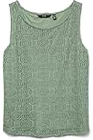 VERO MODA Tank Top Vmmaya Camiseta sin Mangas Jrs SPE, Color Verde, S Mujeres
