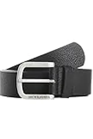 JACK & JONES Jacharry Belt Noos, Cinturón Hombre, Negro (Black Detail: Jones), 110 (Talla del fabricante: 95)