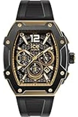 Ice-Watch Ice Boliday Black Gold Steel - Reloj para Hombre con Correa de Silicona - 024365 Large (47mm)
