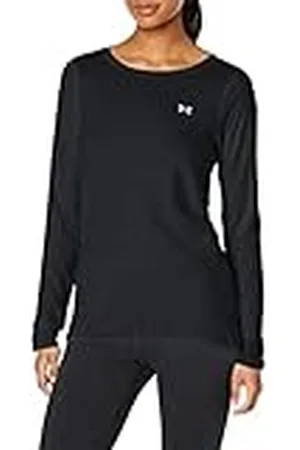 Under Armour UA HG Armour Long Sleeve, ligera camiseta deportiva, camiseta de manga larga mujer, Black / Metallic Silver, XS
