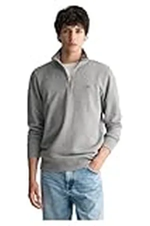 GANT Reg Shield Half Zip Sweat Logotipo de Manga Larga con Cremallera Corta, , 3XL para Hombre