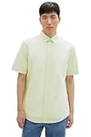 TOM TAILOR 1042352 Camisa, 35169-Tender Sea Green, S para Hombre