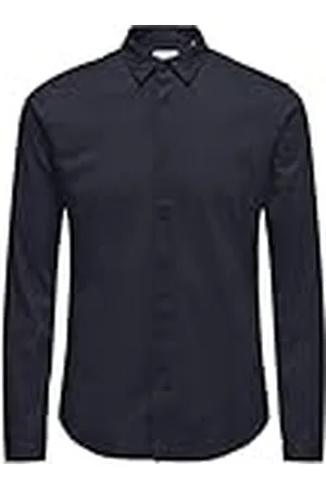Only & Sons Stretch Shirt Onsrobin B/U LS Noos-Camiseta elástica, , S Hombres