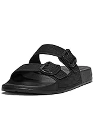 FitFlop Iqushion Two-Bar Buckle Slides, Sandalias Planas Mujer, , 42 EU