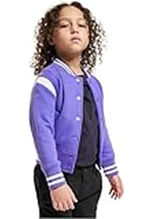Urban classics Girls Inset College Sweat Jacket, Chaqueta Niñas,