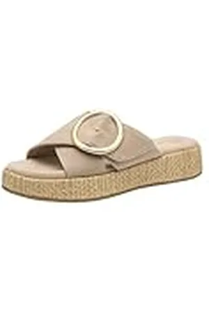 Tamaris Comfort Damen Pantolette Leder Wide Fit, Sandalias con cuña Mujer, , 41 EU