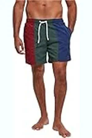 Urban classics Tb3962-3-tone Swim Shorts Bañadores Ajustados para Hombre, Borgoña/Bottlegreen, XXL