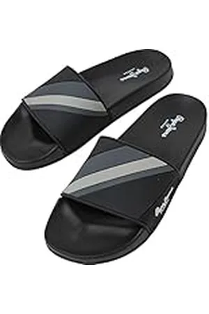 Pepe Jeans Slider Texture, Sandalias deslizantes, Black, 25 EU