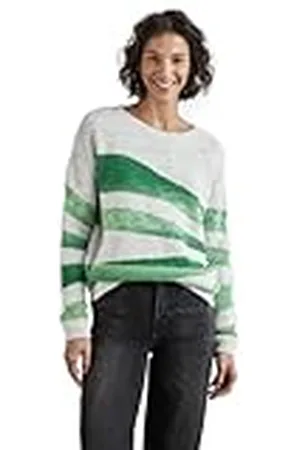 Street one A303070 Sudadera Cosy Inarsia, Heather Grey Mel, 40 para Mujer