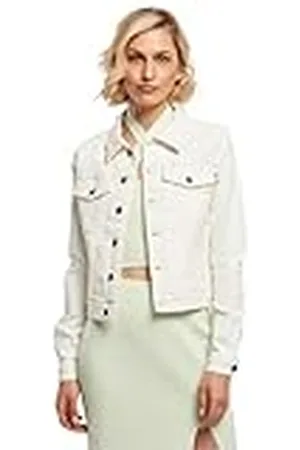 Urban classics Chaqueta Vaquera Para Mujer, Chaqueta De Algodón Orgánico, Bolsillos En El Pecho, Botones De Presión, Tallas XS - 5Xl