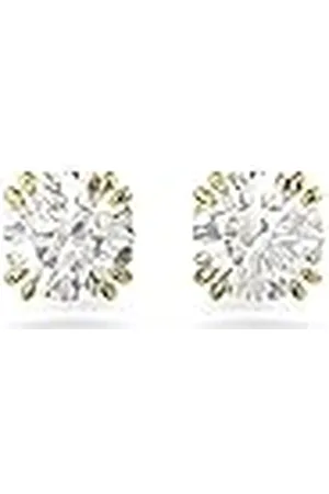 Swarovski Pendientes de Botón Constella para Mujer, Pendientes con Cristales Transparentes, en Baño Tono Oro, Colección Constella de