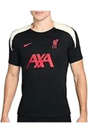 Nike FC Liverpool Strike Special Edition Dri-Fit HJ3388-013 - Camiseta de fútbol de Manga Corta para Hombre, Color Negro/Leche de Coco y Rojo