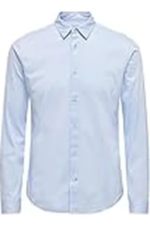 Only & Sons Onsrobin Button Under LS Stretch Camiseta Camisa de Manga Larga, Color Azul, L Hombres