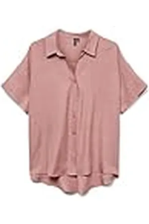 VERO MODA Shirt Camiseta Vmmelaney Queeny SS Wvn Ga Noos, Rosas Nostalgia, L Mujeres