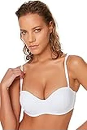 Trendyol Women Underwear Woven Bra Sujetador Tejido de Ropa Interior de Mujer, Opaco, White, 90B