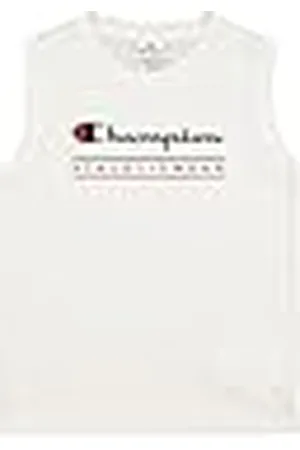Champion Legacy Boy-Graphic Sleeveless Crewneck T-Shirt with Large Logo Camiseta de Tirantes Anchos, , 15-16 Años para Niños