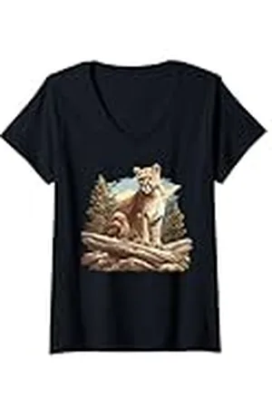 Cougar Mujer Camiseta Cuello V