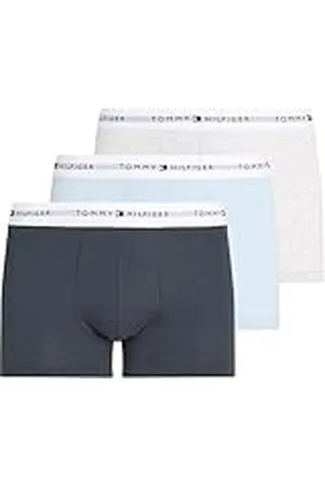 Tommy Hilfiger Calzoncillos bóxer Hombre Pack de 3 Trunks con logotipo en la cintura, Multicolor (Ice Hthr/Mil Den/Swt Blu), XXL