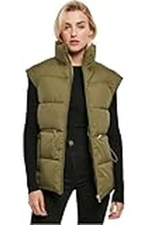Urban classics Ladies Waisted Puffer Vest Chaqueta, , 5XL para Mujer