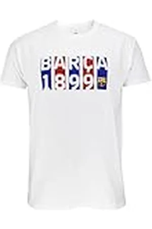FC Barcelona Camiseta Oficial Flag White Junior Barça, Unisex Niños, 10 años
