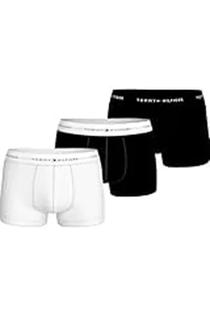Tommy Hilfiger Calzoncillos bóxer trunks Hombre Pack de 3 tejido elástico, Multicolor (Th Wht/Th Wht/Blk), XXL