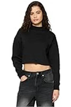 Urban classics Ladies Cropped Oversized Sweat High Neck Crew Sudadera, , XXL para Mujer