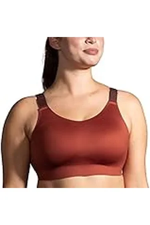 Brooks 350086639 Dare Scoopback Run Bra Sports Bra Mujer Copper/Run Raisin/Ice Blue Tamaño 034AB