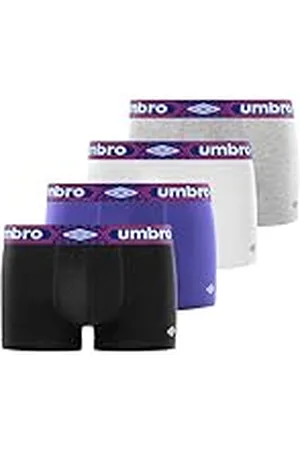 Umbro Calzoncillo Ropa Interior Hombre Algodón Liso (Paquete de 4)