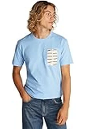 Calvin Klein Camiseta de manga corta Hombre Serif Box Graphic Tee de algodón, Azul (Blue Bell), L