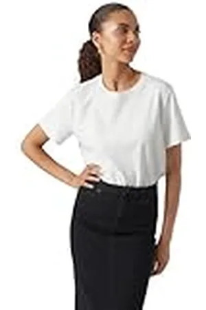VERO MODA Vmnaima SS O-Neck T-Shirt VMA Noos Camiseta, Nieve, S para Mujer