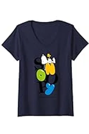 Peanuts Mujer - Snoopy Sleeping is an Art Camiseta Cuello V