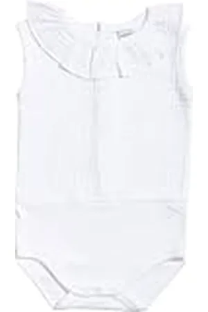 BABIDU Body Bebé Sin Mangas Algodón 100%, Body Bebé Recien Nacido Tejido Bambula Con Cuello Volante Suave Transpirable y Hipoalergénico Piel Sensible, Ropa Bebé Niño y Niña Unisex, Básicos Verano