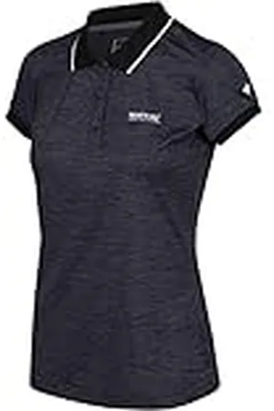 Regatta Remex II - Polo Clásico De Secado Rápido T-Shirts/Polos/Vests, Mujer, Black, 18