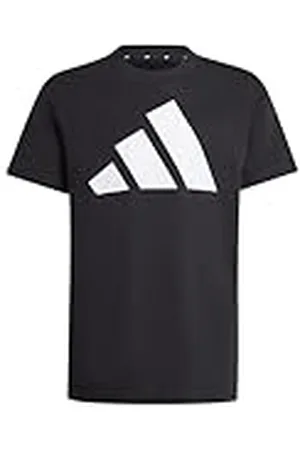 adidas Unisex niños Essentials Big Logo T-Shirt, Black/White, 9-10 Years