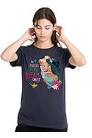 Disney Mandarin creative ltd Cinderella, Jasmine Making Every Dream Count Ladies T Shirt, Deep Navy Camiseta, , XL para Mujer