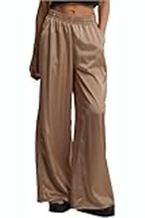 Urban classics Pantalones Anchos de satén para Mujer, , XL