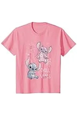 Disney Niños Lilo & Stitch Stitch And Angel Chill Vibes Sketch Camiseta