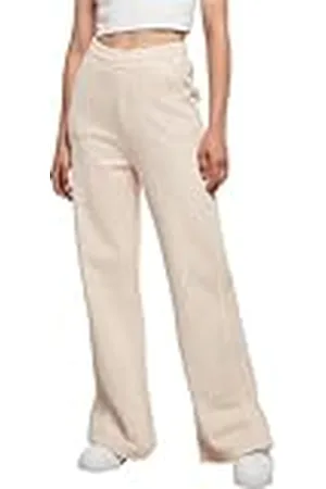 Urban classics Ladies Heavy Terry Garment Dye Slit Pants-Pantalones Deportivos para Mujer, , XXXL