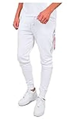 Alpha Industries X-Fit Slim Cargo Pantalones, Hombre, Blanco (White-09), 3XL