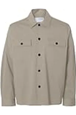 SELECTED Slhreg Lorent Noos Bi-Stretch Overshirt, , XXL Hombres