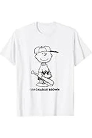 Peanuts I Am Charlie Brown Texto Negro Camiseta
