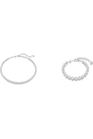 Swarovski Constella Collar & Pendientes, Corte redondo, Blanco