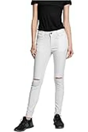 Urban classics Tb1538-ladies Cut Knee Pants Pantalones, Blanco (White 220), 29 Slim para Mujer
