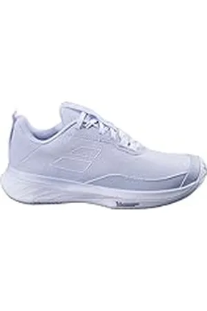 Babolat Zapatillas de Tenis SFX EVO AC W, Talla 42.5, Azul/Blanco, Comodidad óptima, Mantenimiento y fluidez para Jugadores Aficionados a confirmados, Apto para Cualquier Superficie Mujer, EU