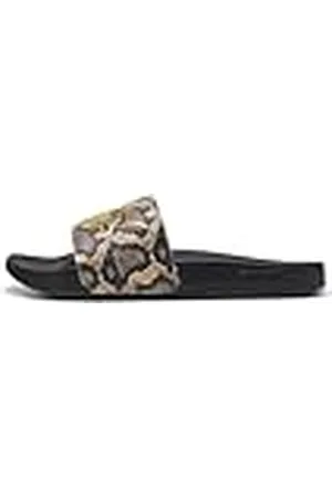 PUMA Leadcat 2.0 Snake Chic, Sandalias deslizantes Mujer, Black Aged Silver, 42 EU